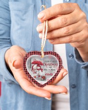 Husband and Wife - Our First Christmas 2020 Heart ornament - single (porcelain) aos-heart-ornament-single-porcelain-lifestyles-01