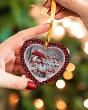 Husband and Wife - Our First Christmas 2020 Heart ornament - single (porcelain) aos-heart-ornament-single-porcelain-lifestyles-09
