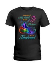 MY ANGEL HUSBAND - A BIG PIECE OF MY HEART Ladies T-Shirt thumbnail