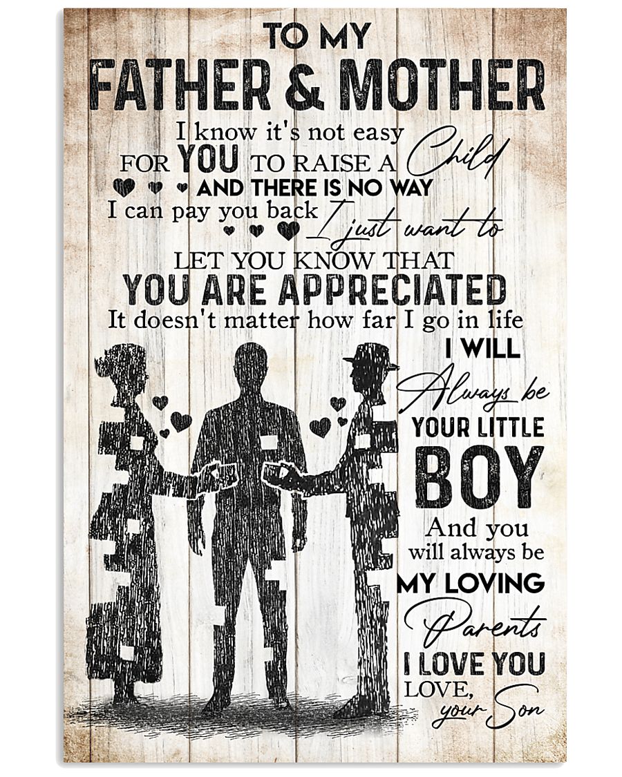 SON TO FATHER AND MOTHER 16x24 Poster