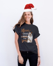 NEVER STAND - WOLF - WOMAN AND HER SON Classic T-Shirt lifestyle-holiday-crewneck-front-1