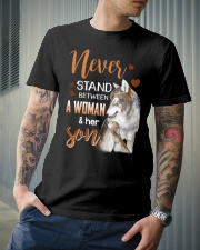 NEVER STAND - WOLF - WOMAN AND HER SON Classic T-Shirt lifestyle-mens-crewneck-front-6