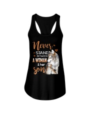 NEVER STAND - WOLF - WOMAN AND HER SON Ladies Flowy Tank thumbnail
