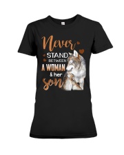 NEVER STAND - WOLF - WOMAN AND HER SON Premium Fit Ladies Tee thumbnail