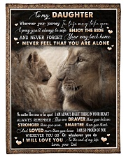 To Daughter - Lion - Wherever Your Journey Fleece Blanket tile