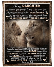 To Daughter - Lion - Wherever Your Journey Large Fleece Blanket - 60" x 80" front