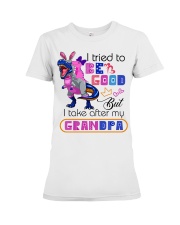 TO MY GRANDDAUGHTER - T REX - I TRIED TO BE GOOD Premium Fit Ladies Tee tile