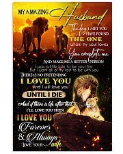 TO MY HUSBAND - LION - I LOVE YOU 16x24 Poster front