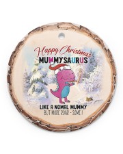 Happy Christmas Mom - Baby Announcement Circle ornament - single (porcelain) front