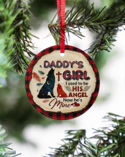 Angel Dad - Wolf - Circle Ornament Circle ornament - single (porcelain) aos-circle-ornament-single-porcelain-lifestyles-07