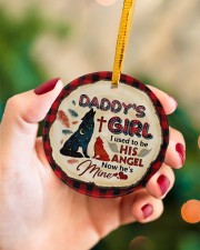 Angel Dad - Wolf - Circle Ornament Circle ornament - single (porcelain) aos-circle-ornament-single-porcelain-lifestyles-09