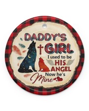 Angel Dad - Wolf - Circle Ornament Circle ornament - single (porcelain) front