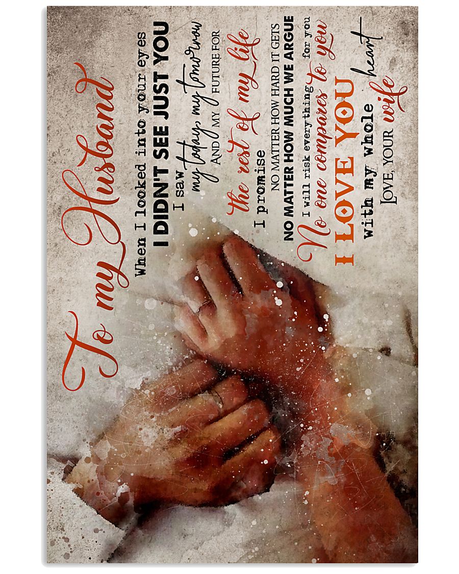 TO MY HUSBAND - COUPLE - I LOVE YOU 16x24 Poster