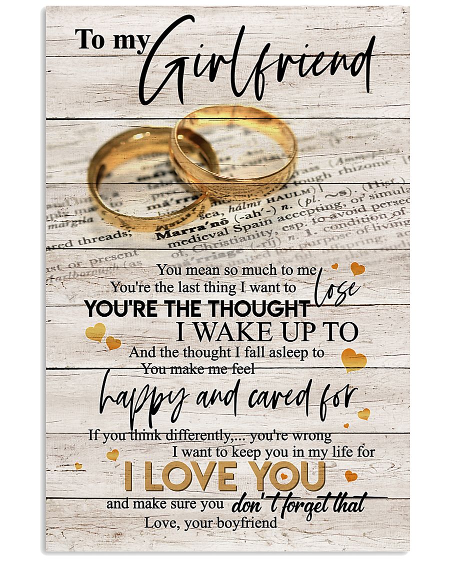 TO MY GIRLFRIEND 16x24 Poster