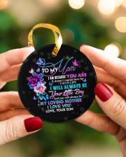 To My Mom - Circle Ornament Circle ornament - single (porcelain) aos-circle-ornament-single-porcelain-lifestyles-08