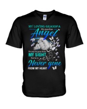 My loving grandpa My guardian angel V-Neck T-Shirt tile