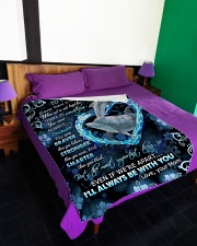 To My Daughter - Dolphin - If There Is A Tomorrow Large Fleece Blanket - 60" x 80" aos-coral-fleece-blanket-60x80-lifestyle-front-01