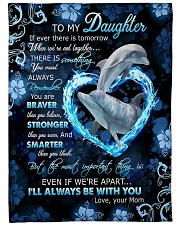 To My Daughter - Dolphin - If There Is A Tomorrow Large Fleece Blanket - 60" x 80" front