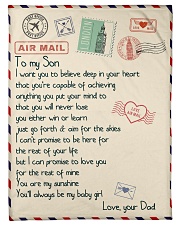 Gift For Son - Fleece Blanket Small Fleece Blanket - 30" x 40" front