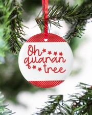 Christmas - Corona Virus Pandemic - Oh QuaranTree Circle ornament - single (porcelain) aos-circle-ornament-single-porcelain-lifestyles-07