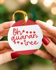 Christmas - Corona Virus Pandemic - Oh QuaranTree Circle ornament - single (porcelain) aos-circle-ornament-single-porcelain-lifestyles-08