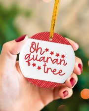 Christmas - Corona Virus Pandemic - Oh QuaranTree Circle ornament - single (porcelain) aos-circle-ornament-single-porcelain-lifestyles-09