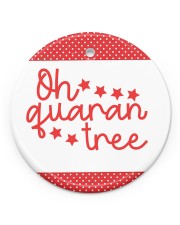 Christmas - Corona Virus Pandemic - Oh QuaranTree Circle ornament - single (porcelain) front