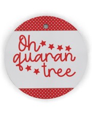 Christmas - Corona Virus Pandemic - Oh QuaranTree Circle Ornament (Wood tile