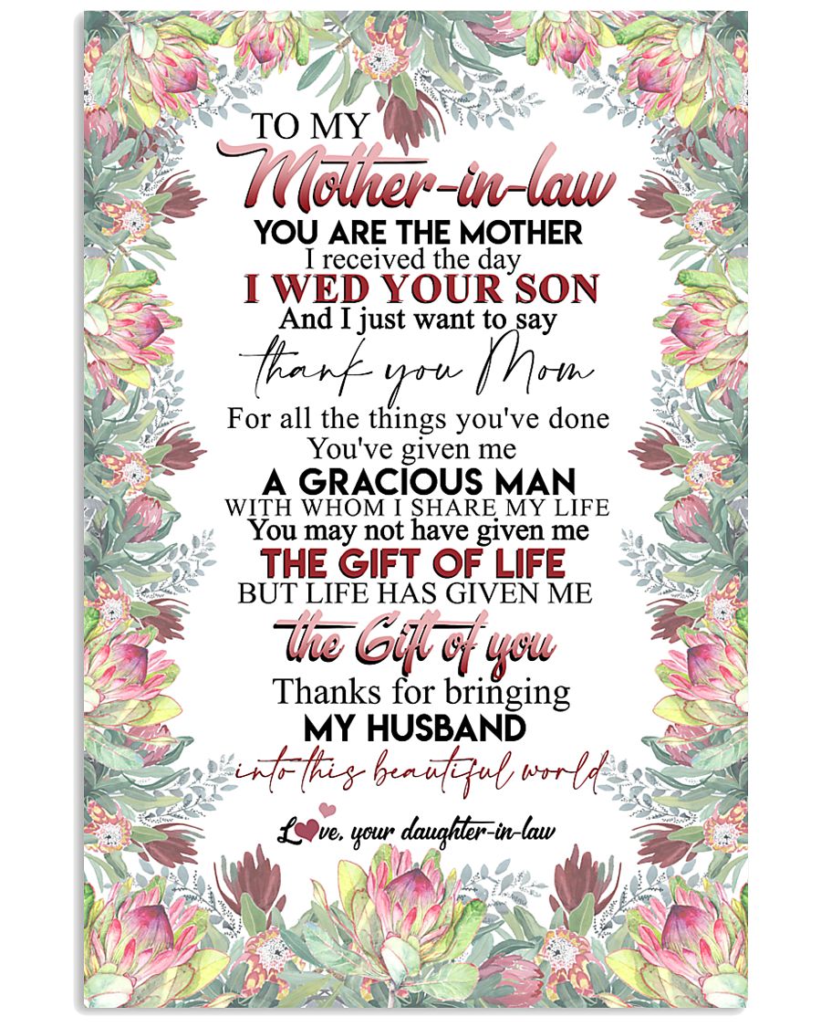 TO MY MOTHER-IN-LAW - KING PROTEA 16x24 Poster