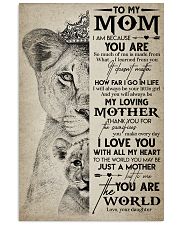 TO MY MOM - LION - MY LOVING MOTHER 16x24 Poster front