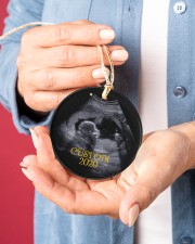 Baby Announcement - Personalized Circle Ornament Circle ornament - single (porcelain) aos-circle-ornament-single-porcelain-lifestyles-01
