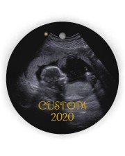 Baby Announcement - Personalized Circle Ornament Circle Ornament (Wood tile