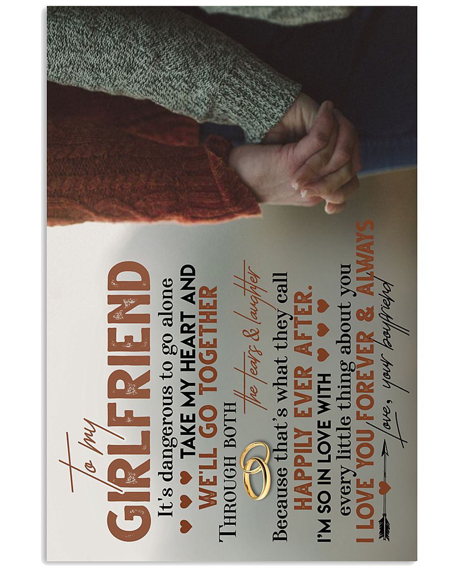 TO MY GIRLFRIEND - HAND IN HAND - I LOVE YOU 16x24 Poster
