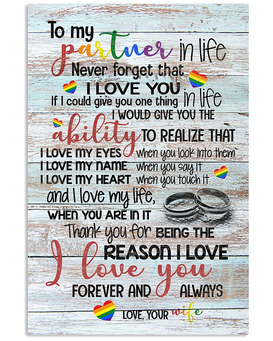 TO MY PARTNER IN LIFE 16x24 Poster