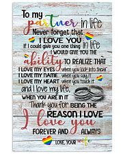 TO MY PARTNER IN LIFE 16x24 Poster front