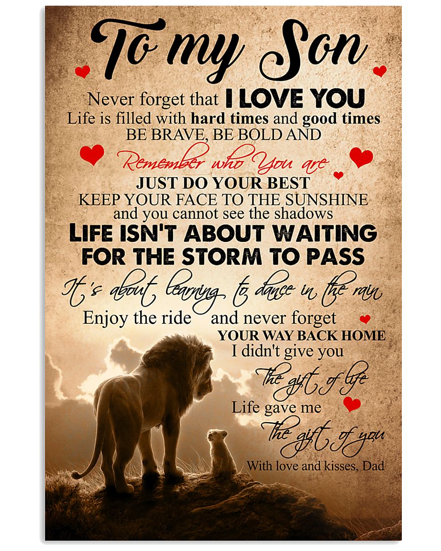 DAD TO SON 16x24 Poster