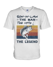SON-IN-LAW - FISHING - VINTAGE - THE MAN V-Neck T-Shirt tile