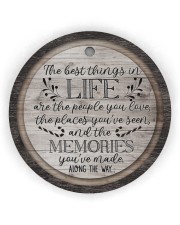 Christmas - The Best Things In Life Circle Ornament (Wood tile
