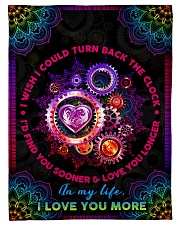Wife - Clock - I Wish I Could Turn Back The Clock Small Fleece Blanket - 30" x 40" front