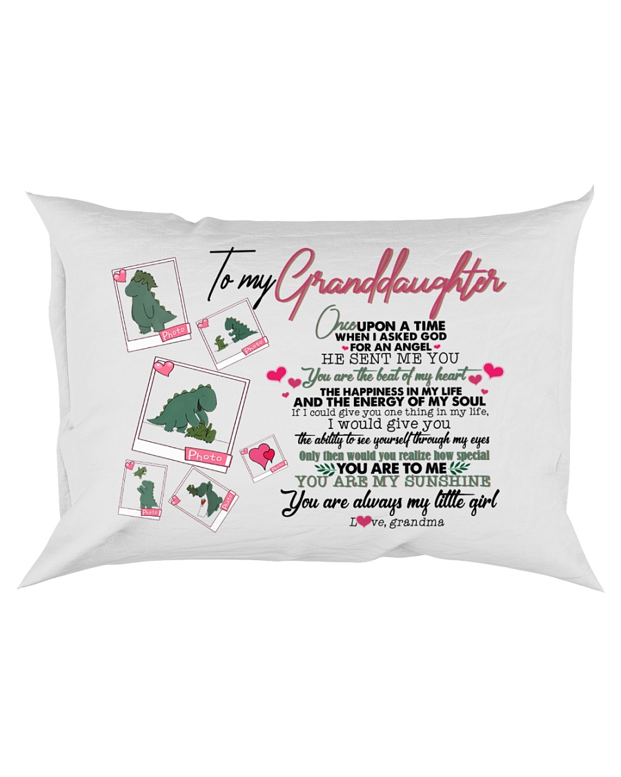 GRANDMA TO GRANDDAUGHTER - T REX - ANGEL Rectangular Pillowcase