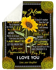 To My Mom - Sunflower - Fleece Blanket Sherpa Fleece Blanket tile