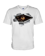 T-rex - Eyes - Sticker V-Neck T-Shirt tile