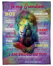 Grandpa to Grandson - I May Not Carry You In My Small Fleece Blanket - 30" x 40" front