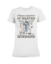 MY ANGEL HUSBAND - GOD - A BIG PIECE OF MY HEART Premium Fit Ladies Tee tile
