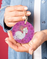 Mom To Daughter Christmas - Elephant Circle ornament - single (porcelain) aos-circle-ornament-single-porcelain-lifestyles-01