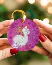 Mom To Daughter Christmas - Elephant Circle ornament - single (porcelain) aos-circle-ornament-single-porcelain-lifestyles-08