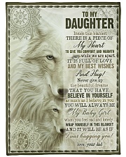 To My Daughter - Inside This Blanket Large Fleece Blanket - 60" x 80" front