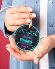 I Asked God for An Angel He Sent Me My Freaking Circle ornament - single (porcelain) aos-circle-ornament-single-porcelain-lifestyles-01