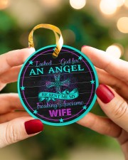 I Asked God for An Angel He Sent Me My Freaking Circle ornament - single (porcelain) aos-circle-ornament-single-porcelain-lifestyles-08