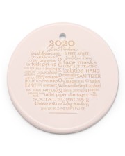 Christmas - 2020 Lockdown Circle ornament - single (porcelain) front